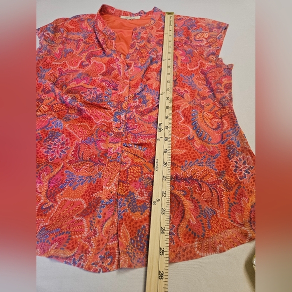 Le Sereia- Top Women's XXL Paisley Print - Red and Blue - Picture 4 of 6